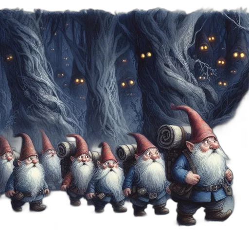 concept art, fantasy art, seven, distinctly transparent PNG cut-out