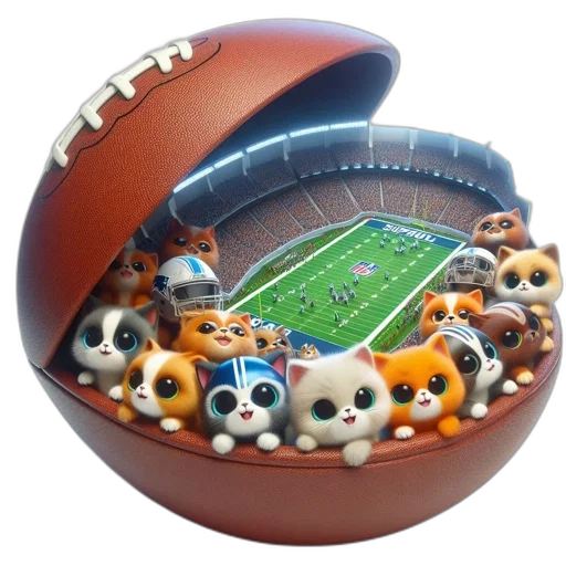 3d render, football, stadium, filled transparent PNG cut-out