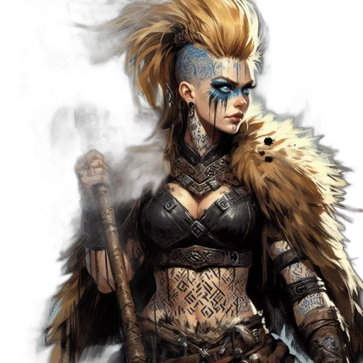 fantasy art, concept art, comic book art, photorealistic transparent PNG cut-out