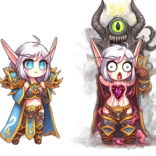 fantasy art, concept art, pixel art, anime transparent PNG cut-out