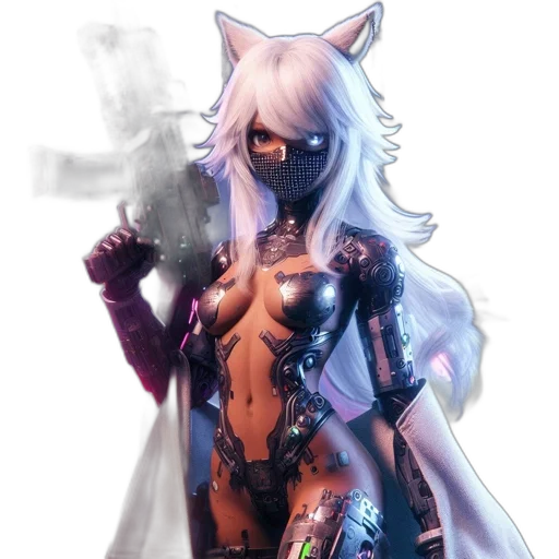 mask, robot, weapon, staff transparent PNG cut-out
