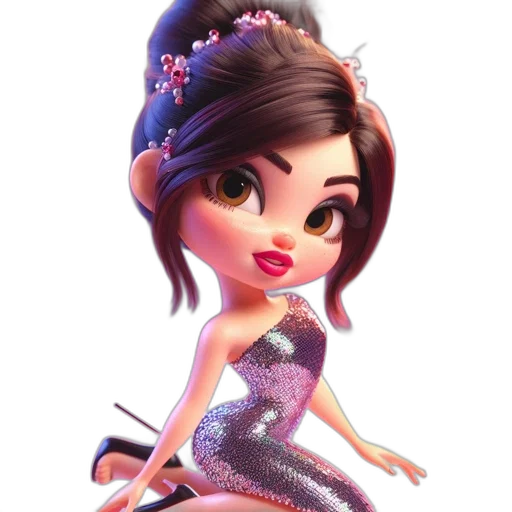 dress, cartoon, concept art, 3d render transparent PNG cut-out