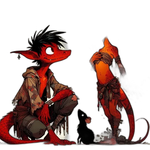 dragon, creature, animal, staff transparent PNG cut-out