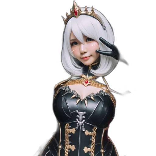 crown, dress, staff, face transparent PNG cut-out