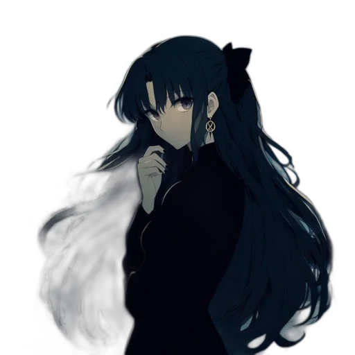 dress, mask, hair, creature transparent PNG cut-out