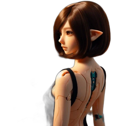 dress, robot, concept art, 3d render transparent PNG cut-out
