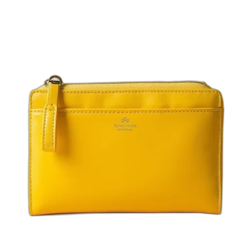 golden, garnered, zip, wallet transparent PNG cut-out