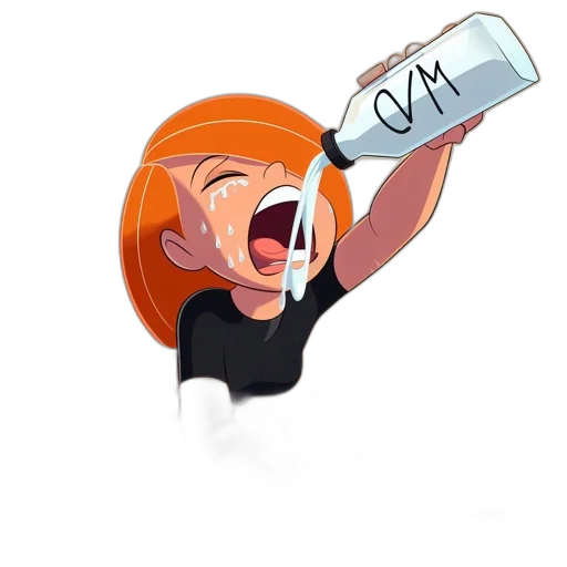 bottle, concept art, cartoon, 3d render transparent PNG cut-out