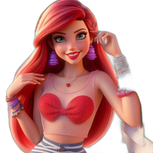 jewelry, dress, cartoon, 3d render transparent PNG cut-out