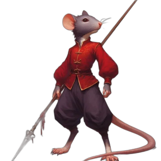 staff, animal, jacket, weapon transparent PNG cut-out