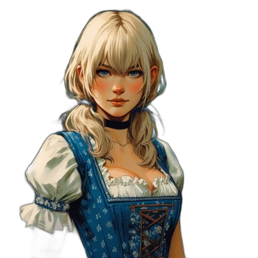 dress, face, fantasy art, concept art transparent PNG cut-out