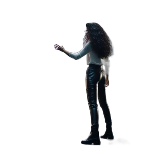 hair, jacket, creature, dress transparent PNG cut-out