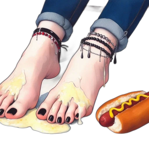 shoes, food, jewelry, watercolor transparent PNG cut-out