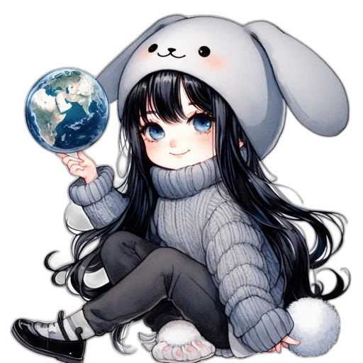 creature, animal, hat, staff transparent PNG cut-out
