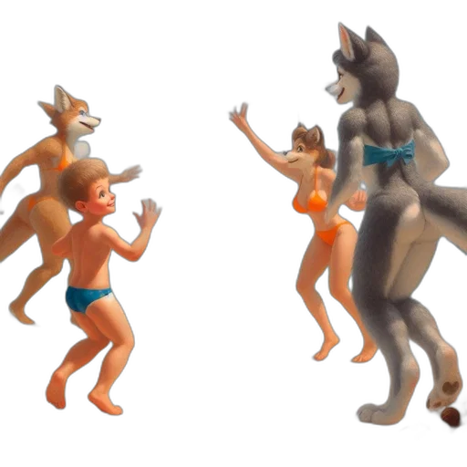 creature, animal, concept art, 3d render transparent PNG cut-out