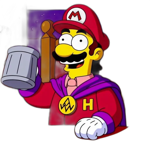 hat, staff, robot, cartoon transparent PNG cut-out