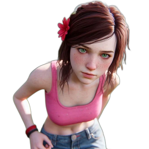 face, dress, photorealistic, concept art transparent PNG cut-out