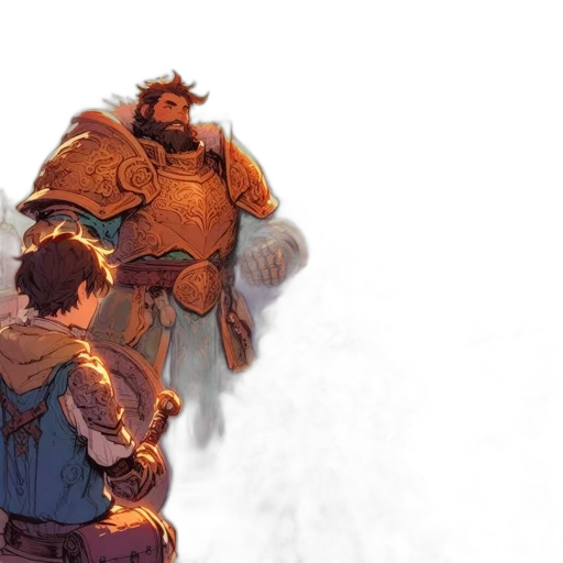 concept art, fantasy art, comic book art, watercolor transparent PNG cut-out