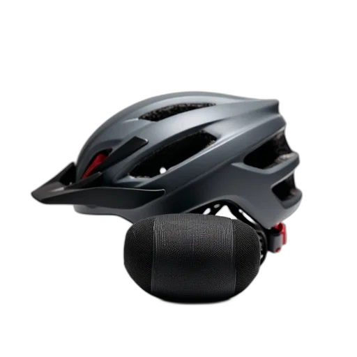 black, gray, bicycle, helmet transparent PNG cut-out