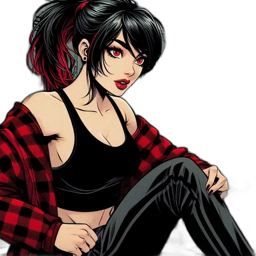 comic book art, pixel art, cartoon, anime transparent PNG cut-out