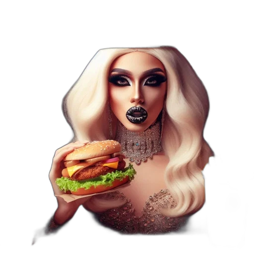 food, dress, creature, hair transparent PNG cut-out