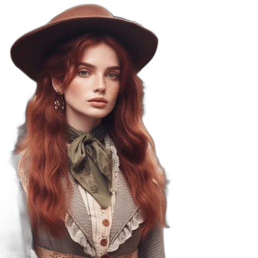hat, jacket, jewelry, dress transparent PNG cut-out
