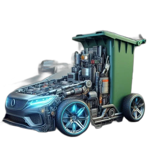 robot, car, 3d render, concept art transparent PNG cut-out