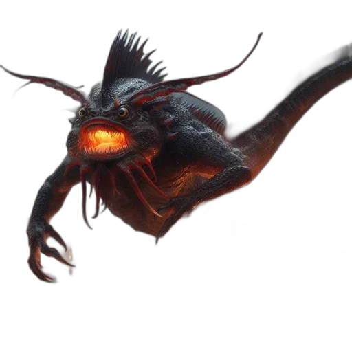dragon, creature, mask, staff transparent PNG cut-out