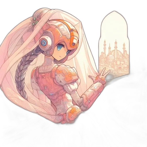 dress, crown, robot, sword transparent PNG cut-out