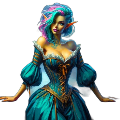 dress, fantasy art, concept art, pixel art transparent PNG cut-out