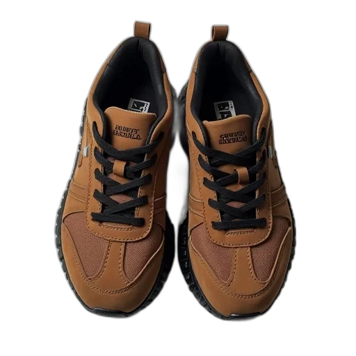 shoes, 3d render, photorealistic, earth tones transparent PNG cut-out