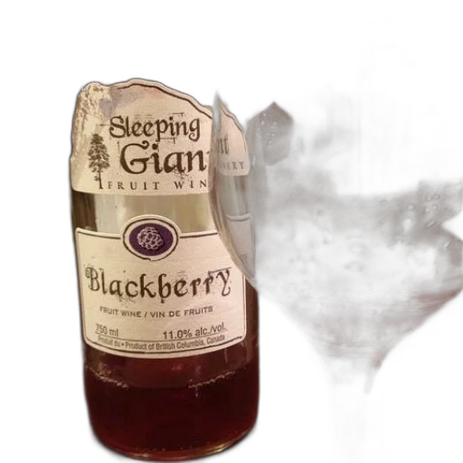 bottle, 3d render, sleeping, giant transparent PNG cut-out