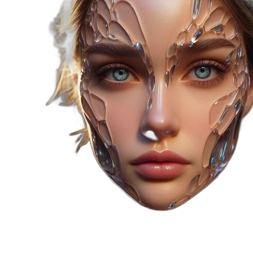 face, mask, dragon, jewelry transparent PNG cut-out