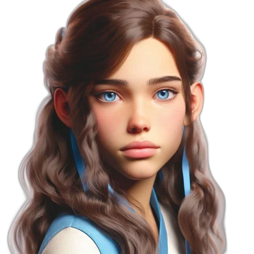 face, hair, dress, crown transparent PNG cut-out