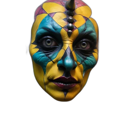 mask, face, creature, jewelry transparent PNG cut-out