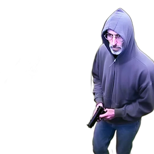 jacket, weapon, staff, mask transparent PNG cut-out