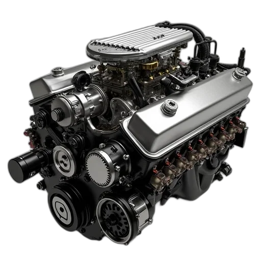 car, 3d render, carburater, assembly transparent PNG cut-out