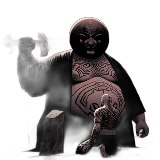 mask, creature, staff, robot transparent PNG cut-out