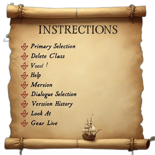 weathered, parchment, list, instructions transparent PNG cut-out