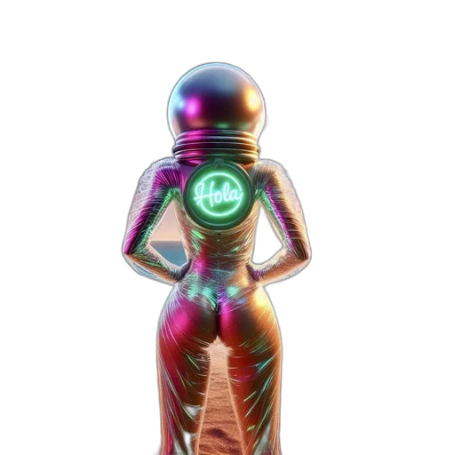 robot, jewelry, staff, creature transparent PNG cut-out
