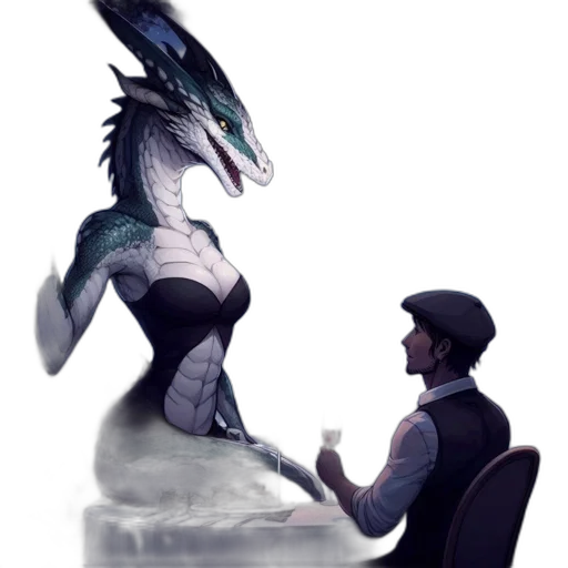 dragon, creature, robot, dress transparent PNG cut-out