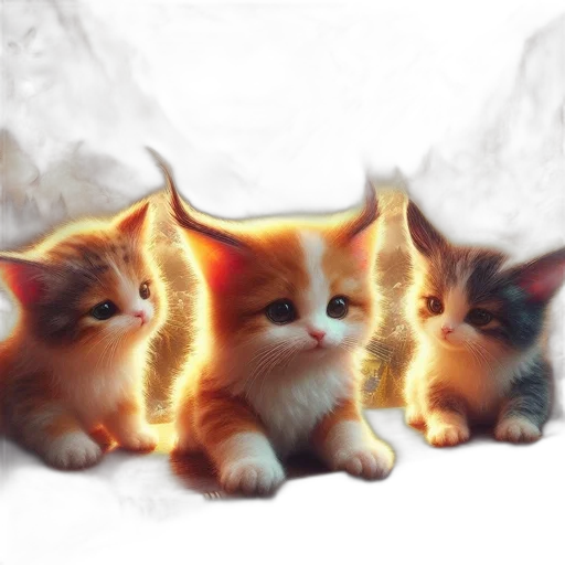 animal, photorealistic, 3d render, oil painting transparent PNG cut-out