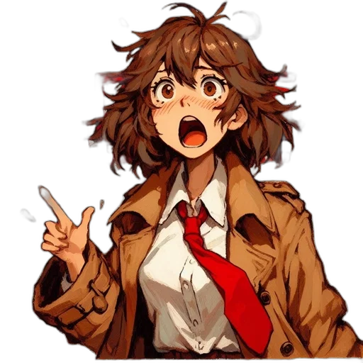 jacket, face, staff, weapon transparent PNG cut-out