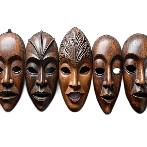 mask, face, jewelry, 3d render transparent PNG cut-out