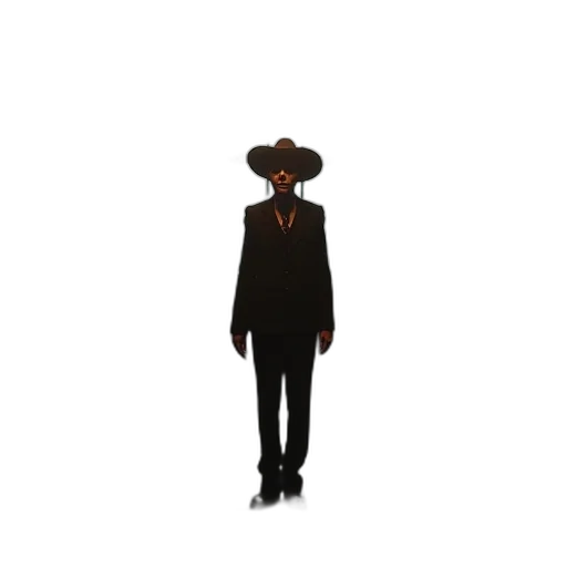 hat, jacket, mask, staff transparent PNG cut-out