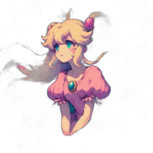 crown, dress, creature, staff transparent PNG cut-out