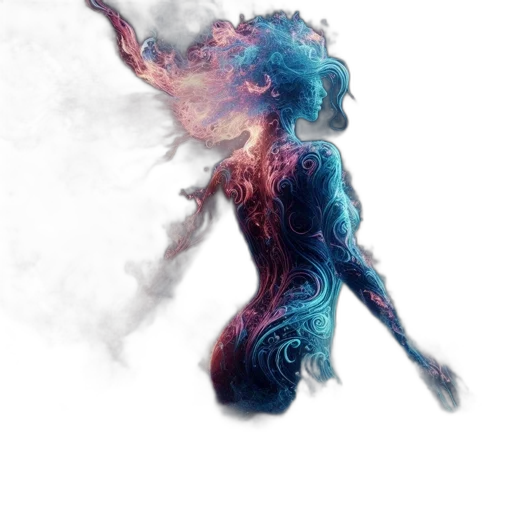 dress, dragon, creature, hair transparent PNG cut-out