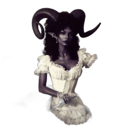dress, mask, hair, creature transparent PNG cut-out