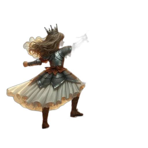 dress, staff, crown, weapon transparent PNG cut-out
