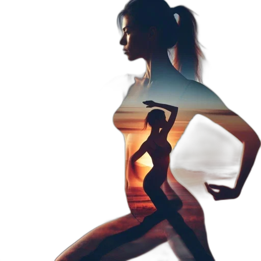 photorealistic, 3d render, concept art, woman transparent PNG cut-out